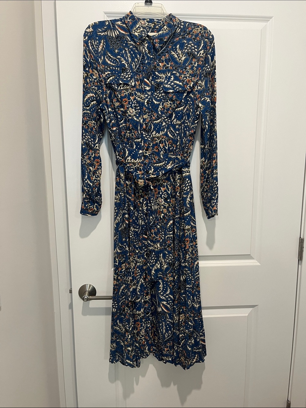 Sezane maxi paisley print dress